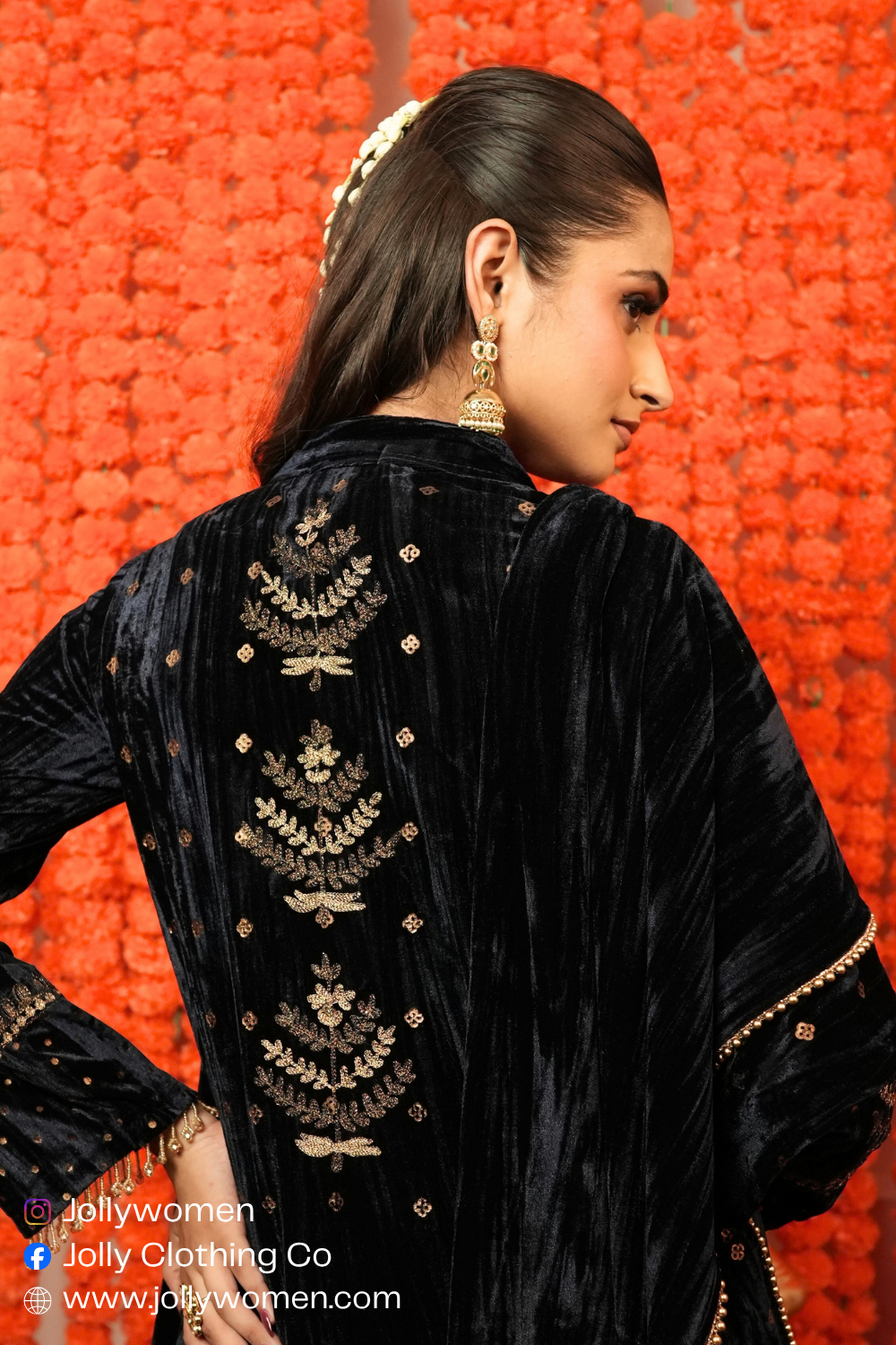 FESTIVE NAVY LUXURY SHARARA SET