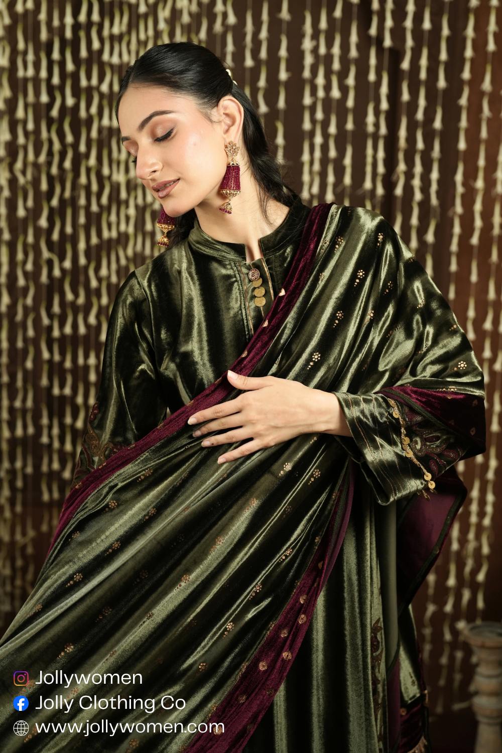 OLIVE LUXURY SHAWL SET