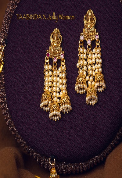 Gold Temple Earrings